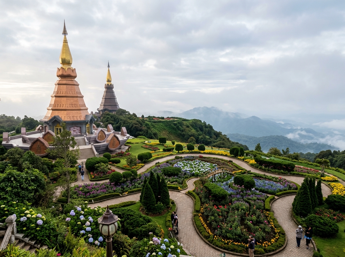 คนขับและรถส่วนตัวพร้อมเดินทางไปดอยอินทนนท์จากเชียงใหม่